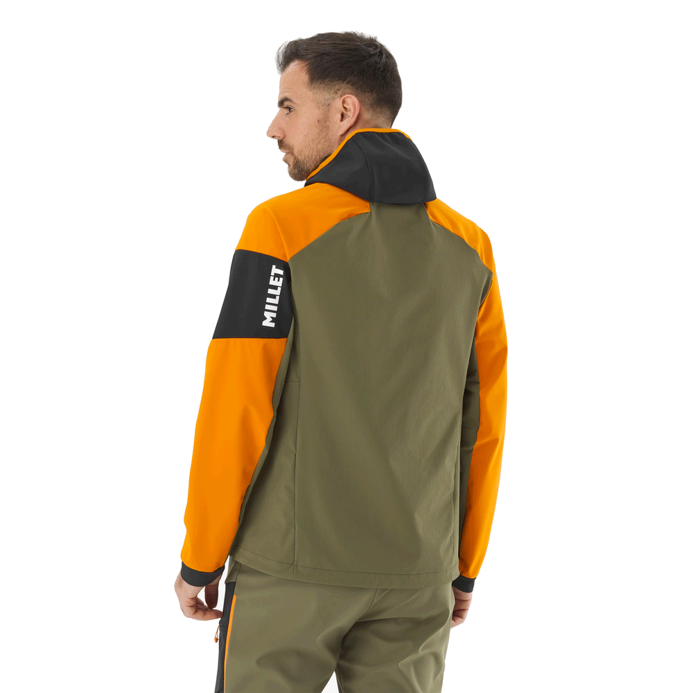 GIACCA/SOFTSHELL - MILLET - M WHITE SHIELD Black/Safran