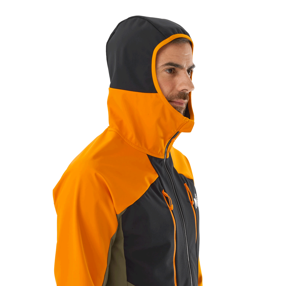 GIACCA/SOFTSHELL - MILLET - M WHITE SHIELD Black/Safran