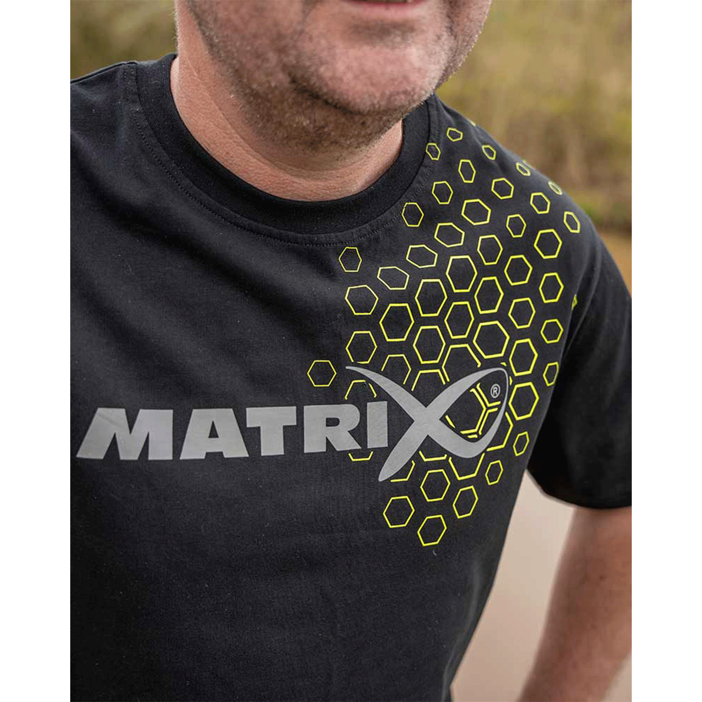 T-SHIRT - MATRIX - HEX PRINT T-SHIRT Black