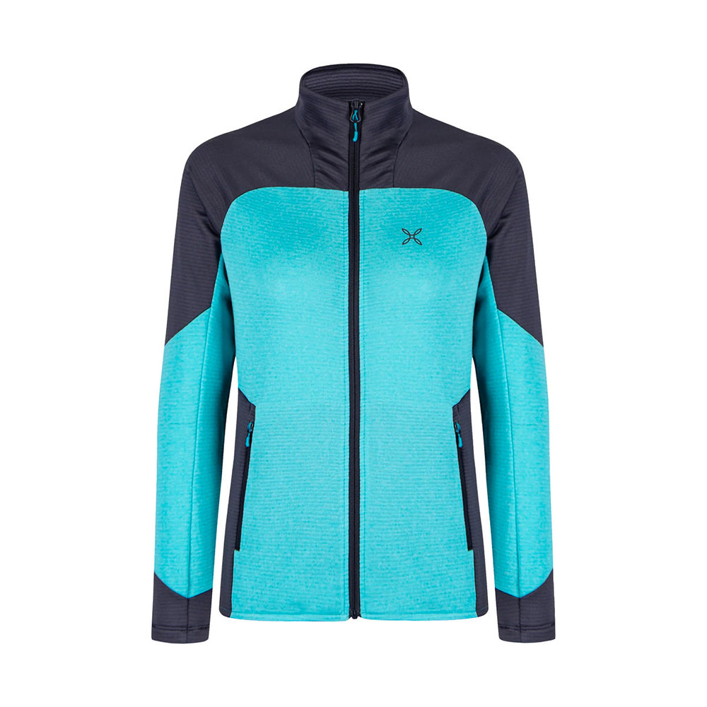 SWEATER - MONTURA - WOMEN - RISE SWEATER WOMAN REGULAR FIT Turquoise / Graphite Blue