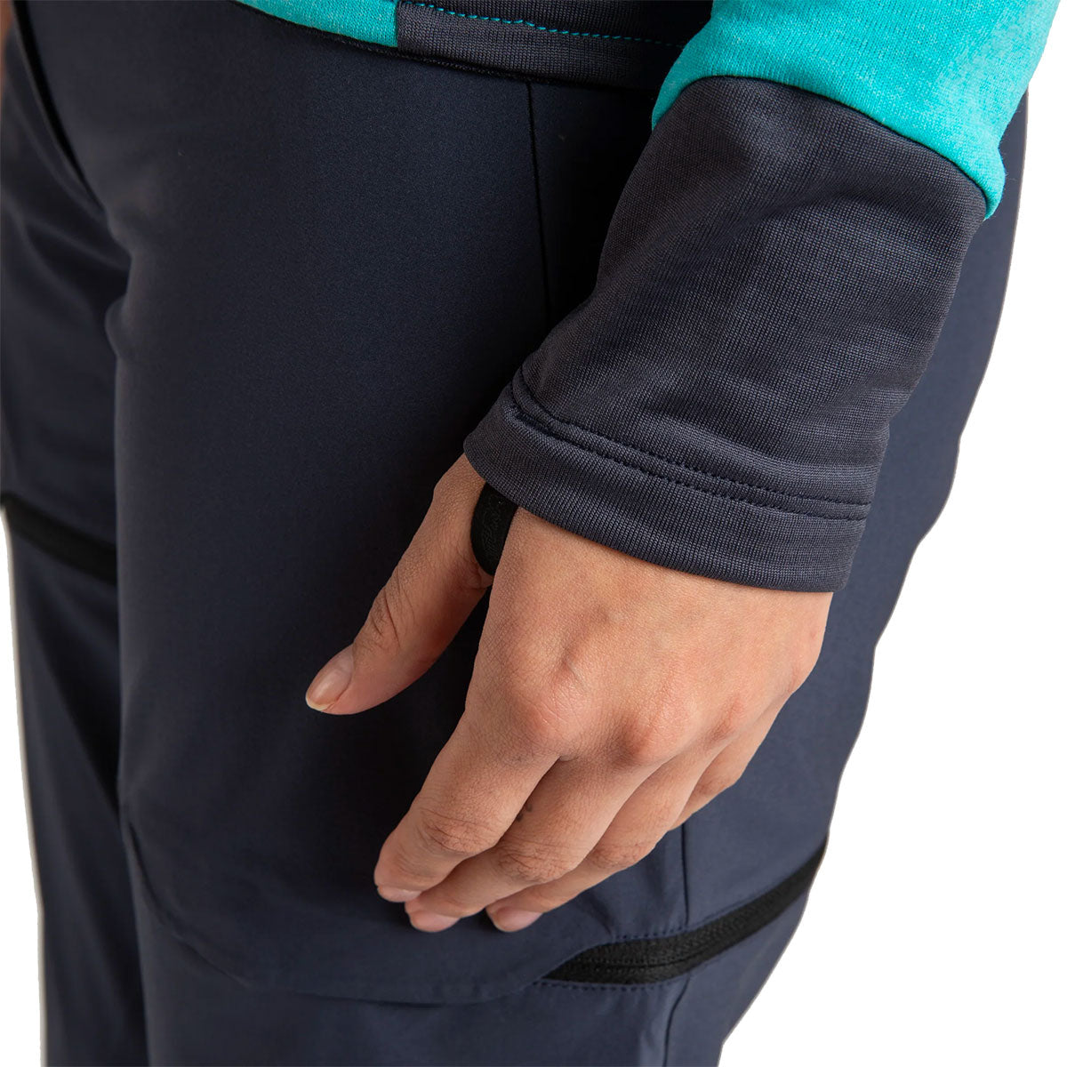SWEATER - MONTURA - WOMEN - RISE SWEATER WOMAN REGULAR FIT Turquoise / Graphite Blue