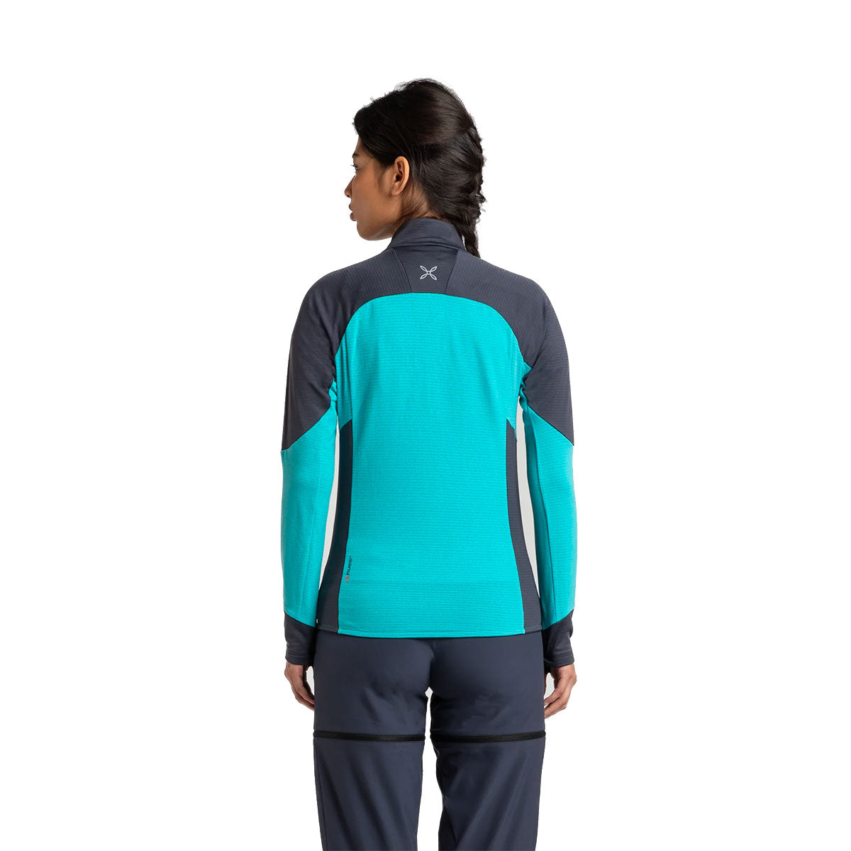 SWEATER - MONTURA - WOMEN - RISE SWEATER WOMAN REGULAR FIT Turquoise / Graphite Blue