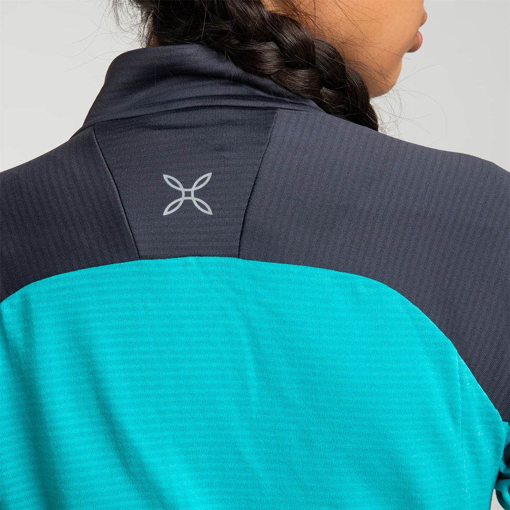 SWEATER - MONTURA - WOMEN - RISE SWEATER WOMAN REGULAR FIT Turquoise / Graphite Blue