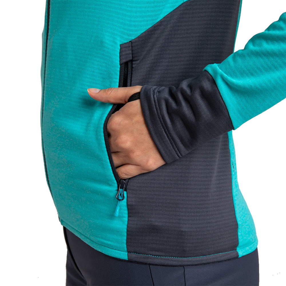 SWEATER - MONTURA - WOMEN - RISE SWEATER WOMAN REGULAR FIT Turquoise / Graphite Blue