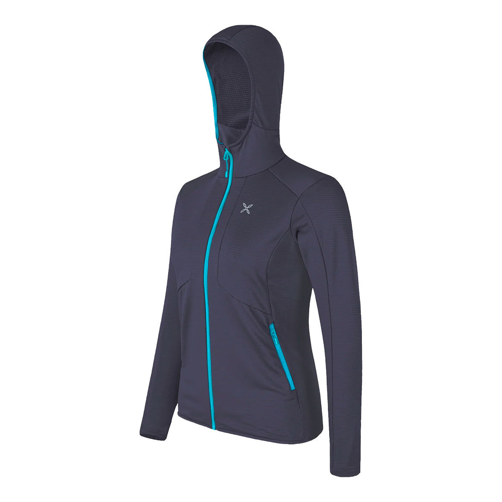SWEATER/FLEECE - WOMEN - MONTURA - KRISTALL ATHLETIC FIT Graphite Blue / Turquoise