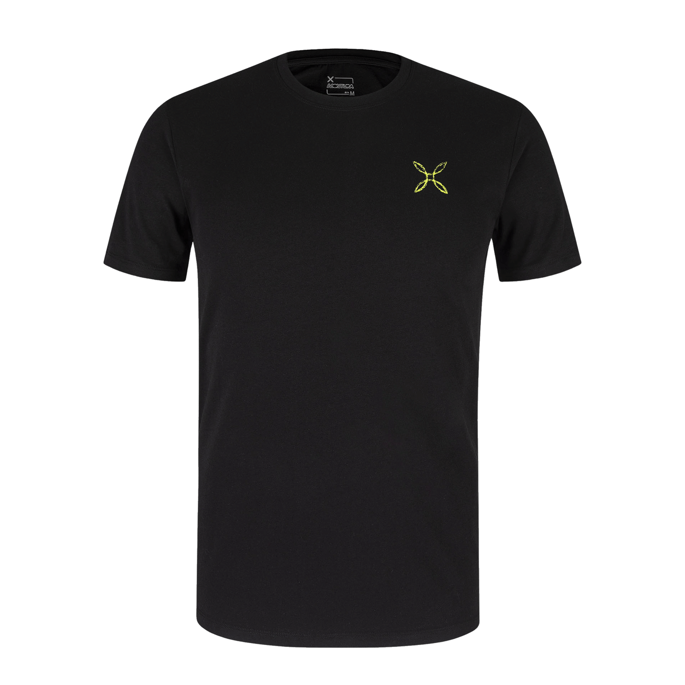 T-SHIRT - MONTURA - PENCIL LOGO Black/Lime Green