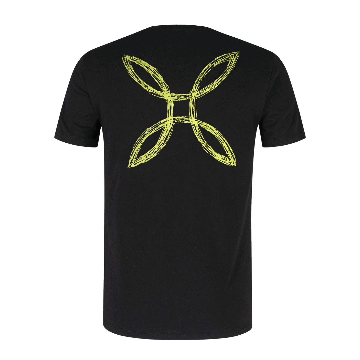 T-SHIRT - MONTURA - PENCIL LOGO Black/Lime Green