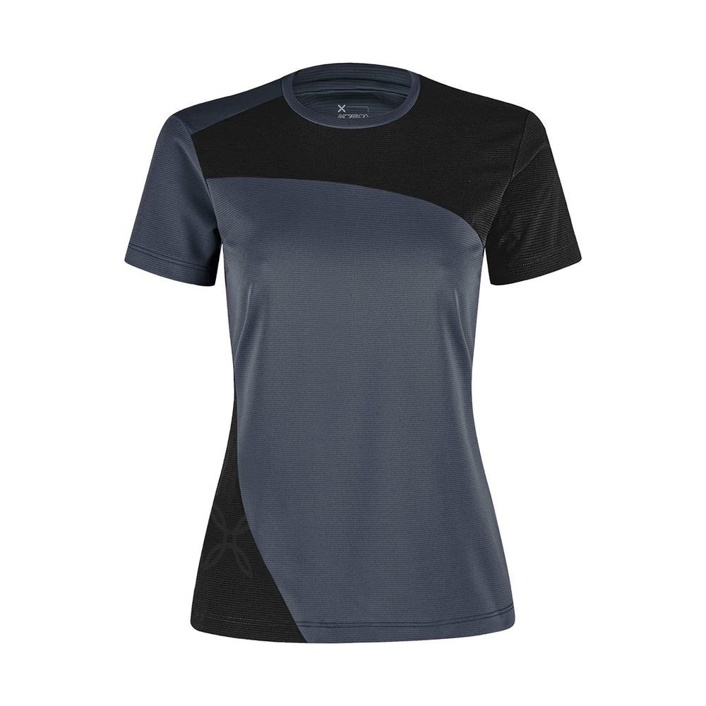 T-SHIRT - WOMAN - MONTURA - MIX-UP T-SHIRT WOMAN ATHLETIC FIT Lead / Black