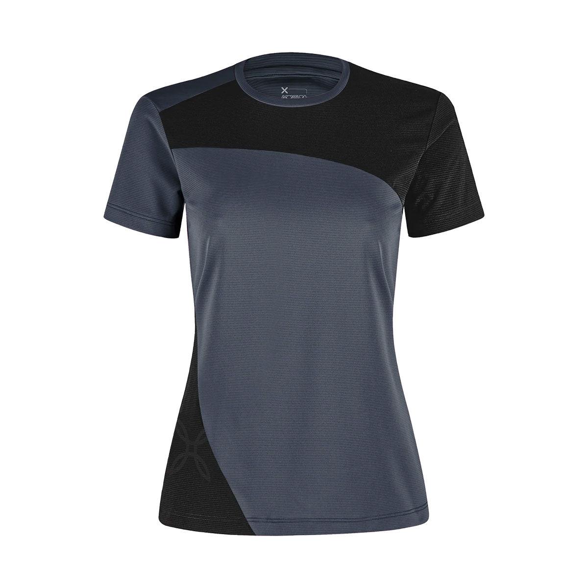 T-SHIRT - WOMAN - MONTURA - MIX-UP T-SHIRT WOMAN ATHLETIC FIT Lead / Black