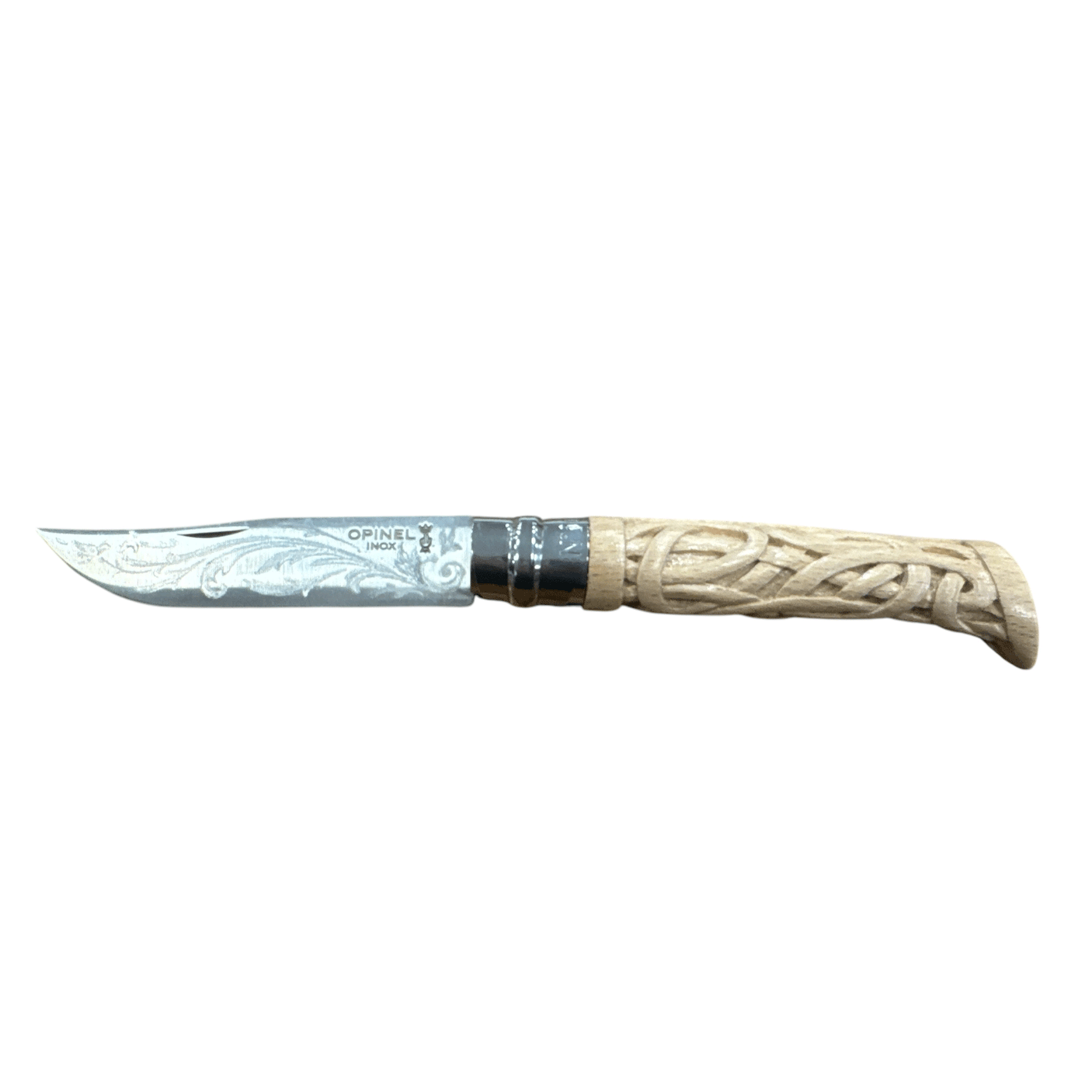 KNIFE - OPINEL - N.10 STAINLESS STEEL HAND MADE | PLAINING + ENGRAVING