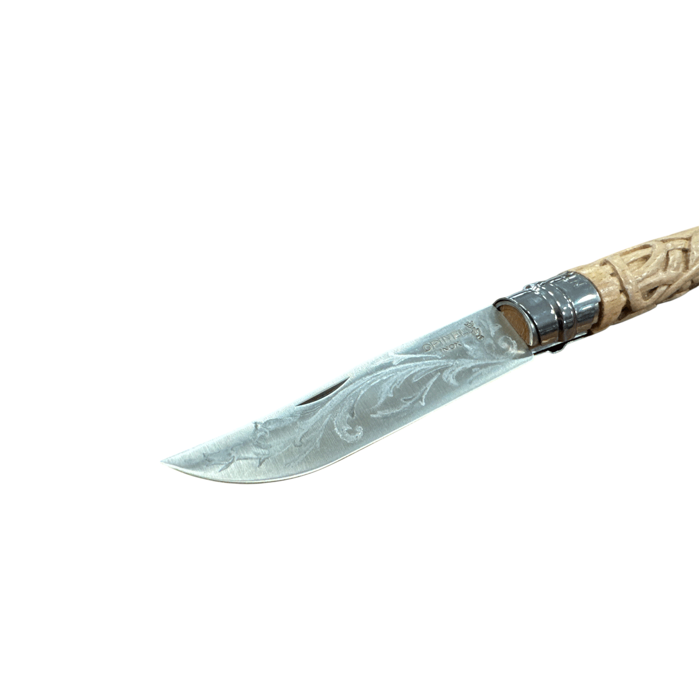 KNIFE - OPINEL - N.10 STAINLESS STEEL HAND MADE | PLAINING + ENGRAVING