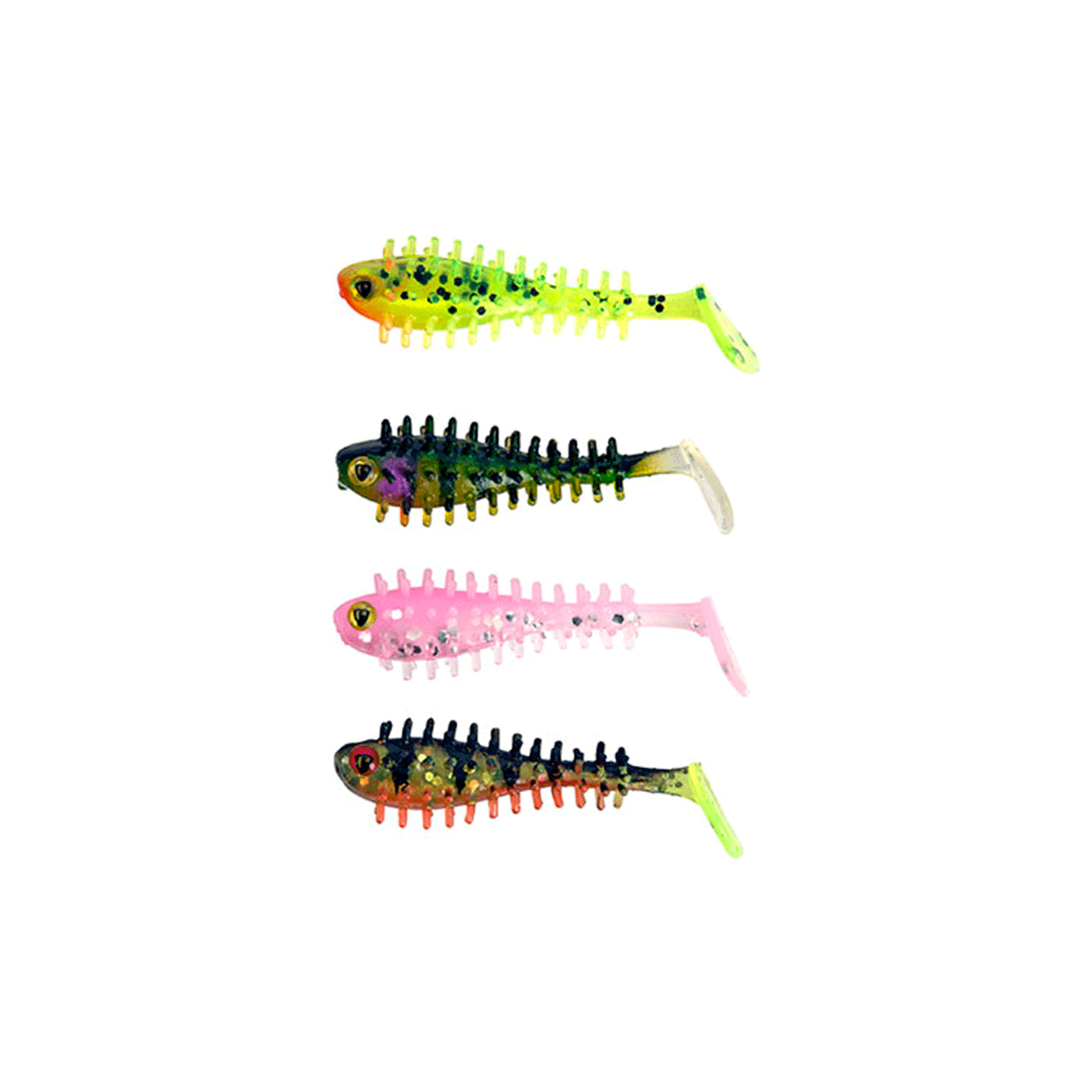 FOX RAGE - ULTRA UV SPIKEYFRY 4cm 1.5" MIXED (8PCS)
