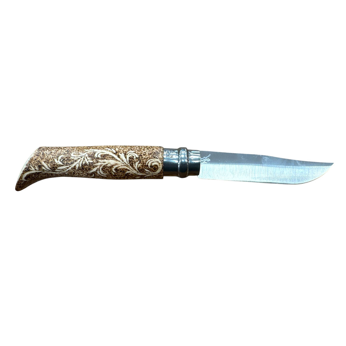 KNIFE - OPINEL - N.8 STAINLESS STEEL HAND MADE WITH ROSE