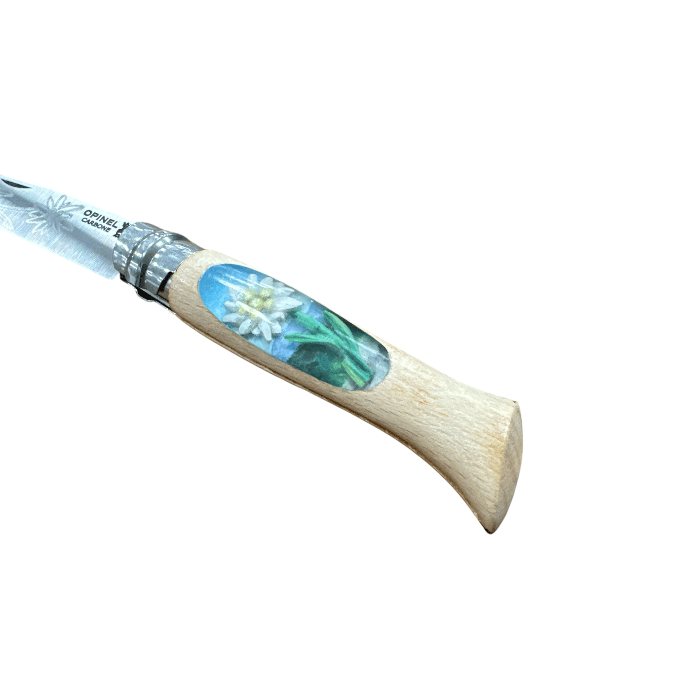 KNIFE - OPINEL - N.9 CARBON HANDCRAFTED WITH Edelweiss
