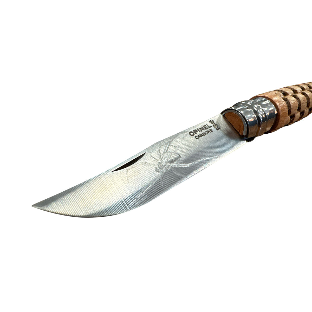 KNIFE - OPINEL - N.9 CARBON HAND MADE | MESH CARVING | BLACK WIDOW BLADE