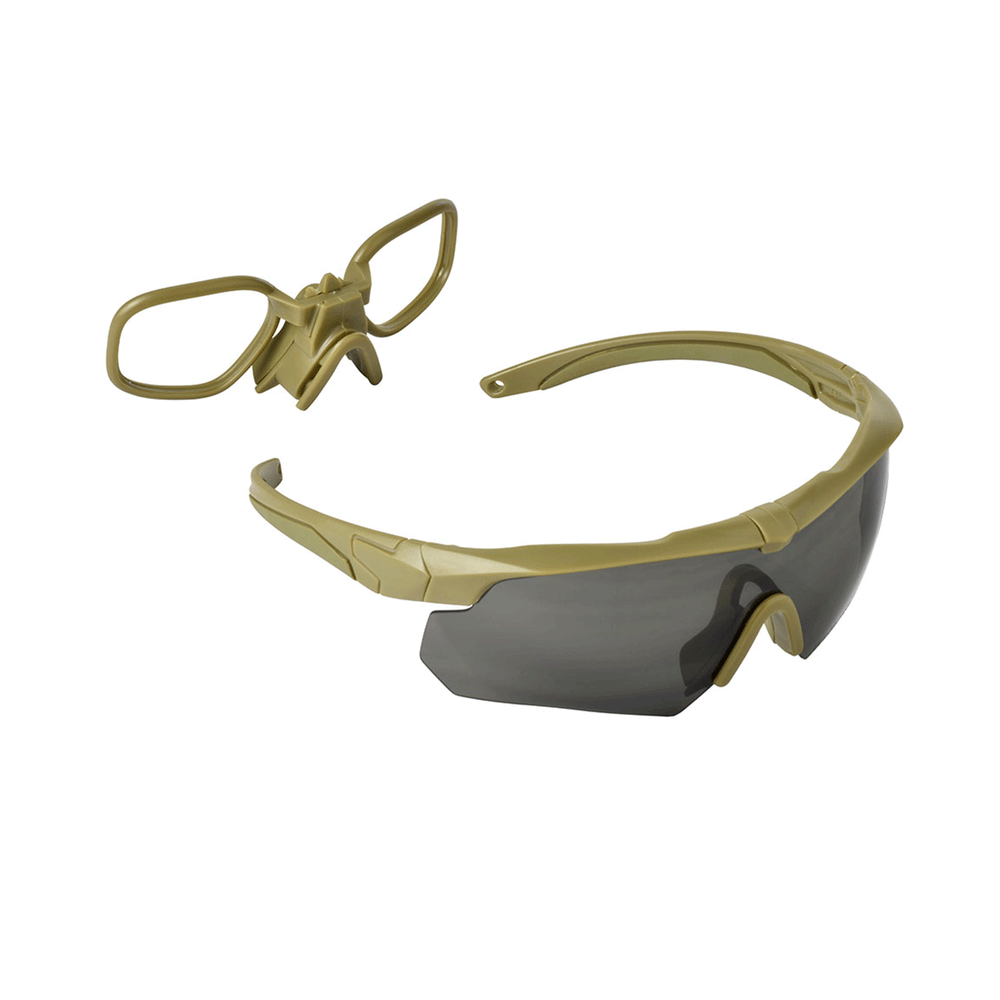 NERG OPENLAND TACTICAL - OCCHIALE BALISTICO KIT 3 LENTI V.2 Coyote Tan