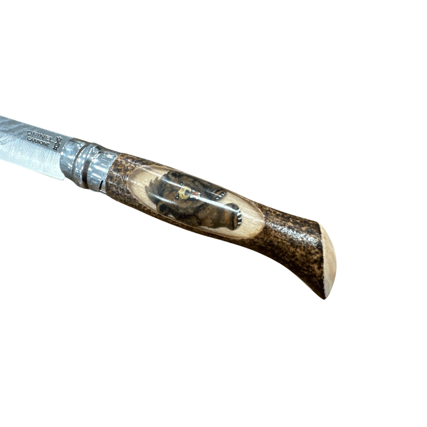 KNIFE - OPINEL - N.9 CARBON HAND MADE WITH BEAR