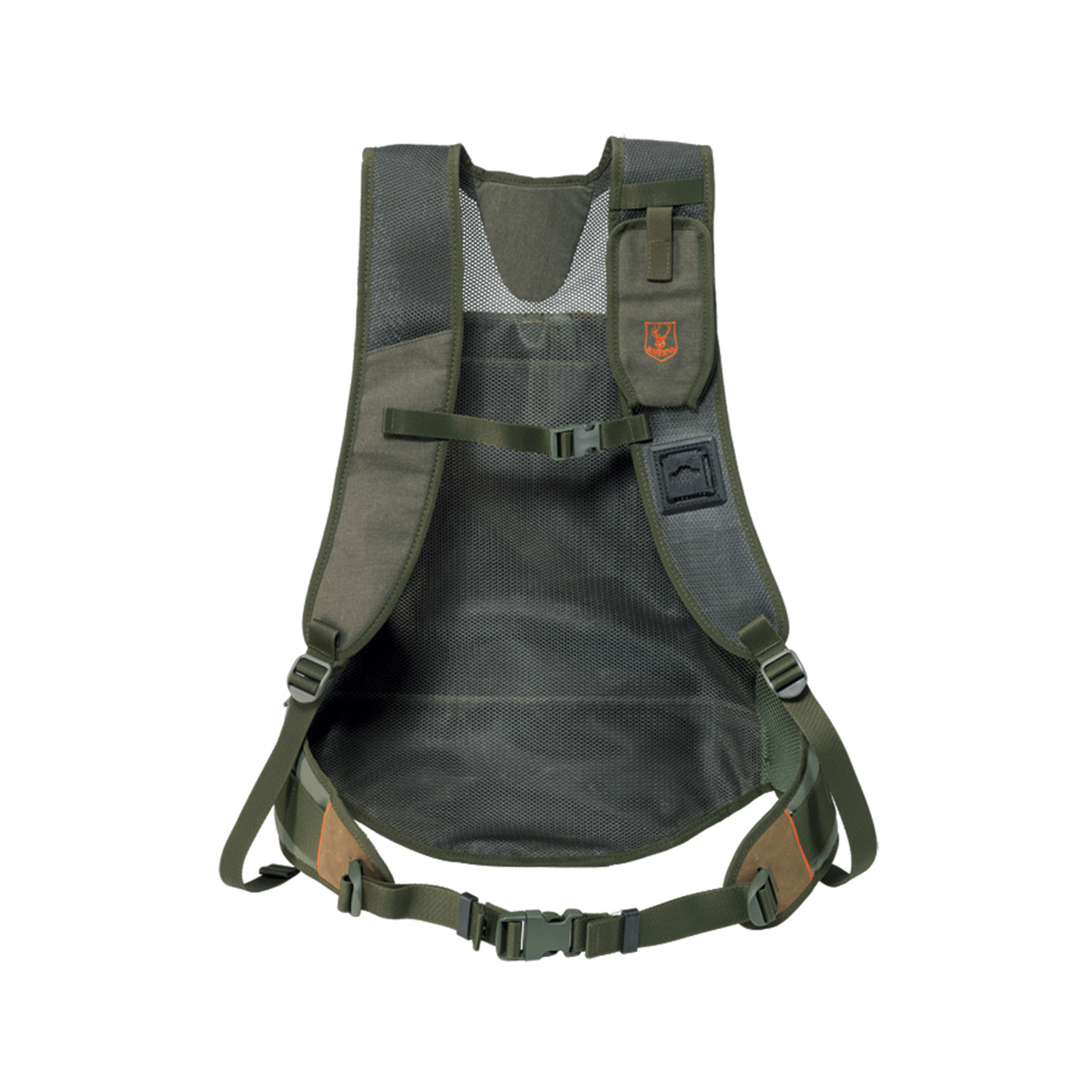 RISERVA - GILET/ZAINO CACCIA VERDE PROFILI ARANCIO TG. UNICA