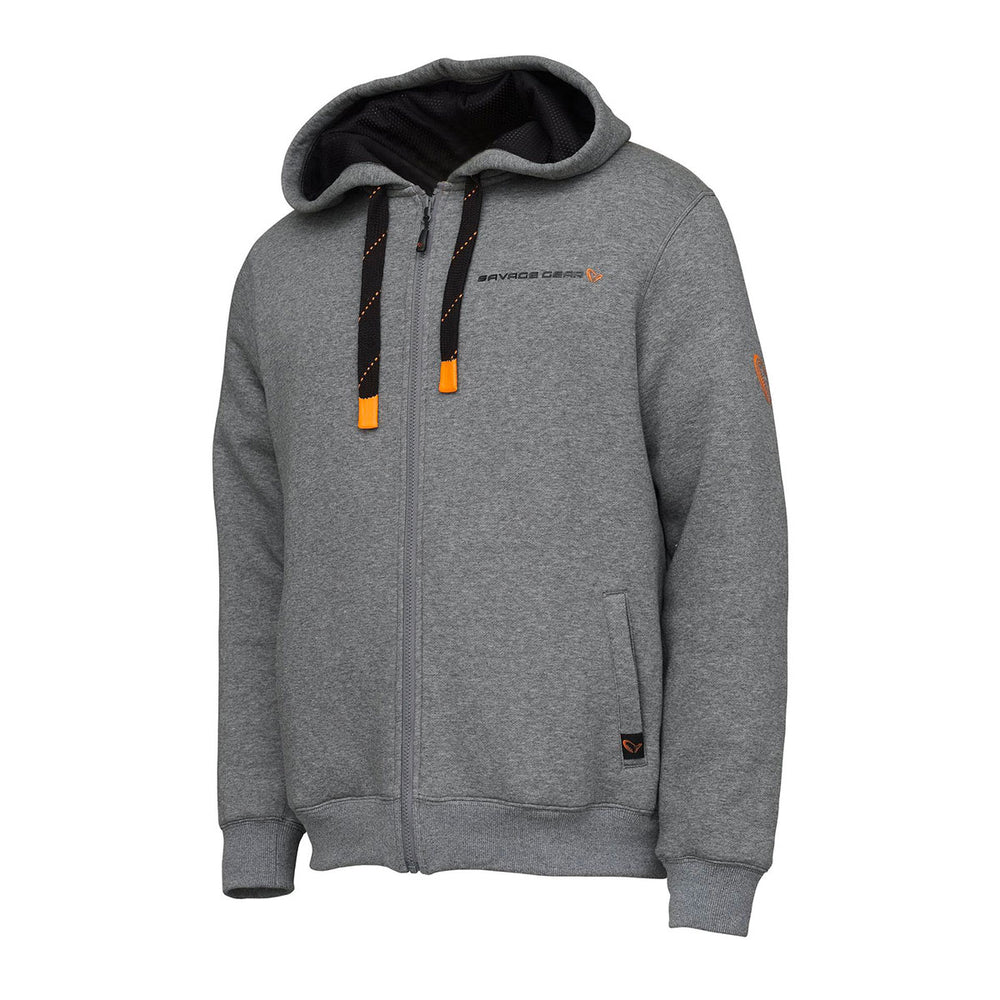 SWEATSHIRT - SAVAGE GEAR - CLASIC ZIP HOODIE Gray Melange