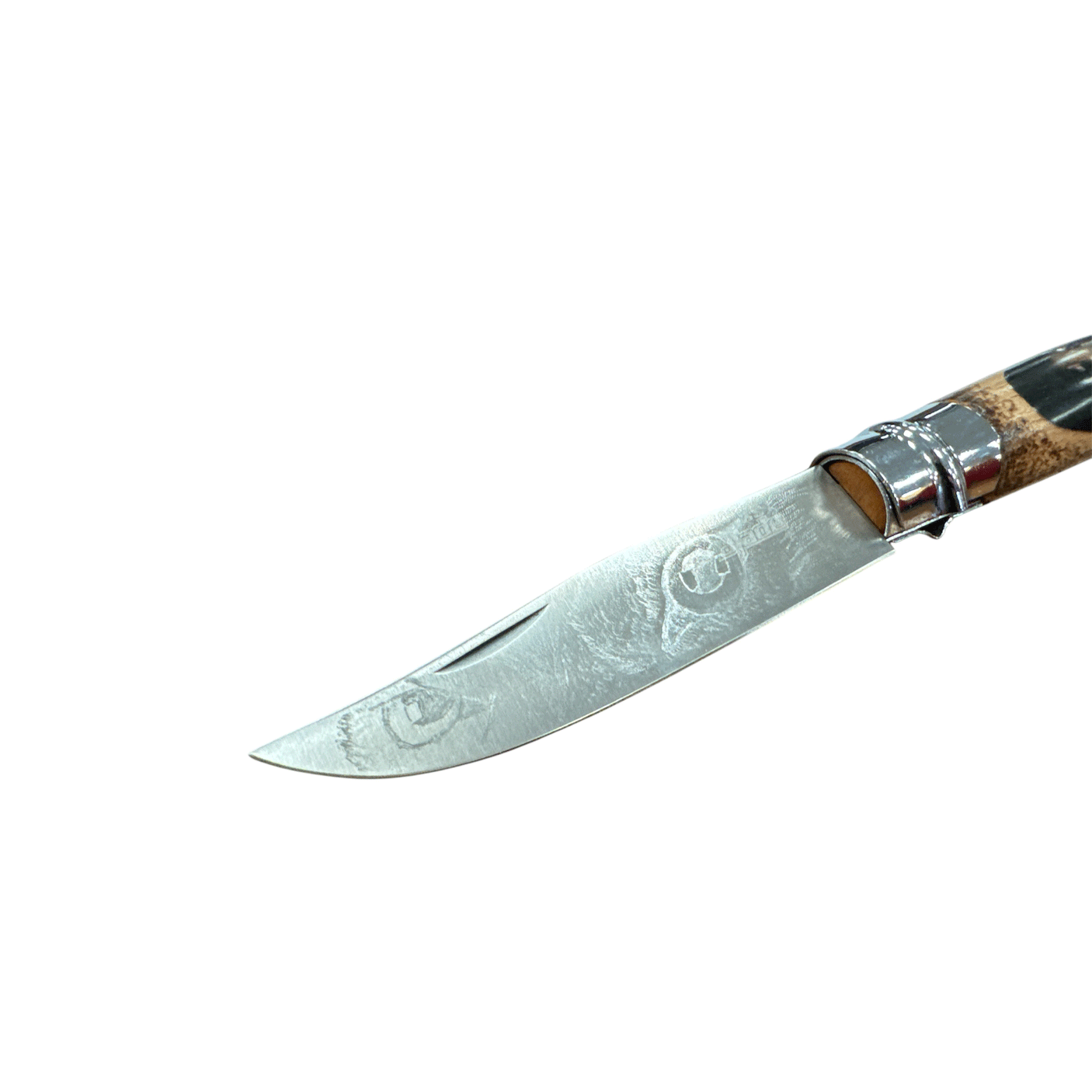 COLTELLO - SWISS BLADE - N.10 REALIZZATO A MANO CON LUPO E DONNA