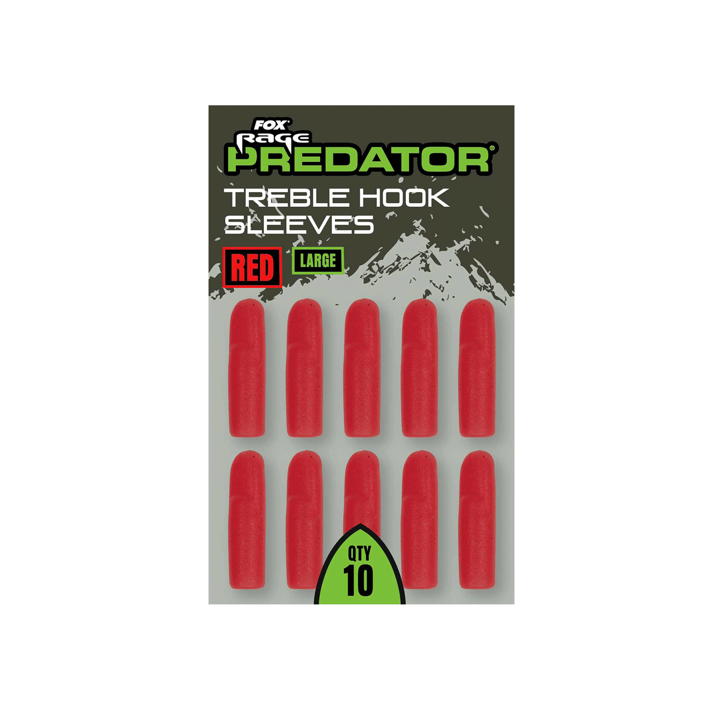 FOX RAGE PREDATOR - TREBLE HOOK SLEEVES (QTY 10)