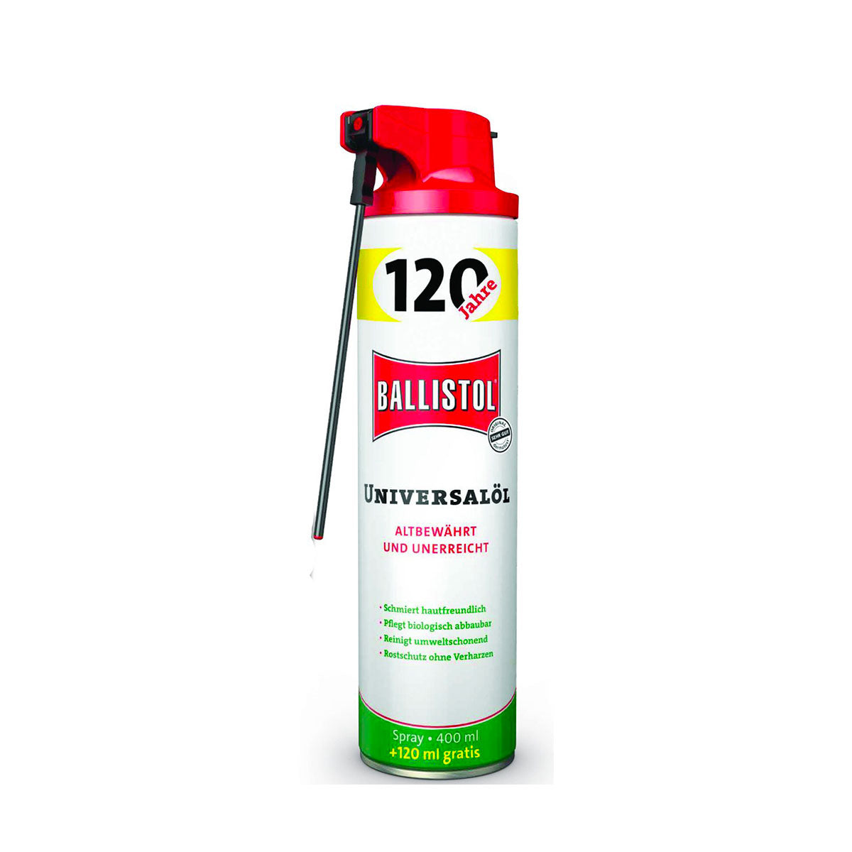 BALLISTOL - 120 YEARS UNIVERSAL OIL 10 SPRAYS IN ONE 400ml + 120ml free