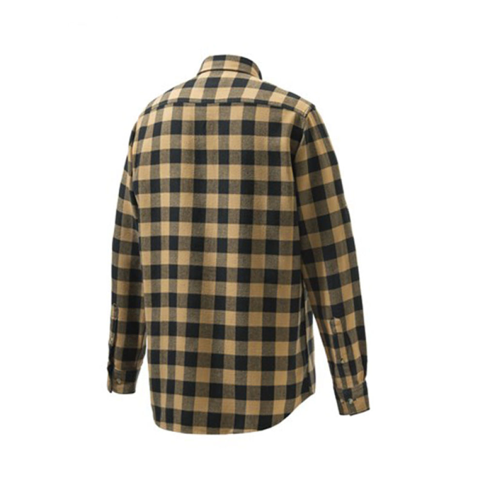 Camicia - Beretta Overshirt Zippered Pocket Camel & Black Check