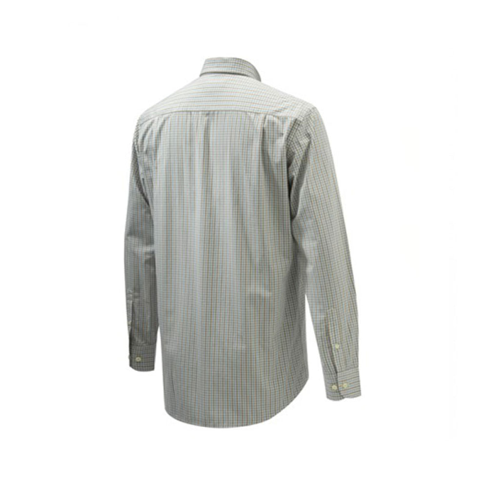 Camicia - Beretta Wood Button Down Tan & Light Blue Check