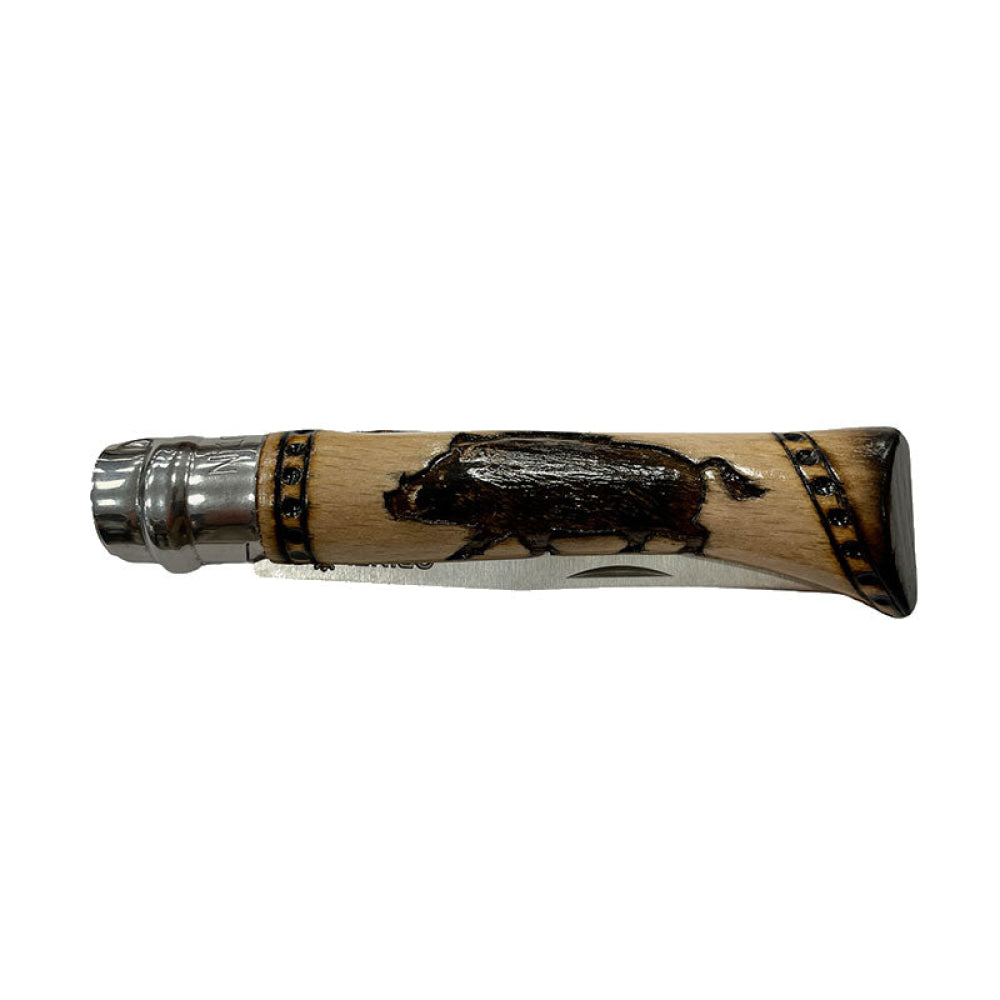 Coltello - Opinel N.10 Inox Cinghiale Intarsato A Mano