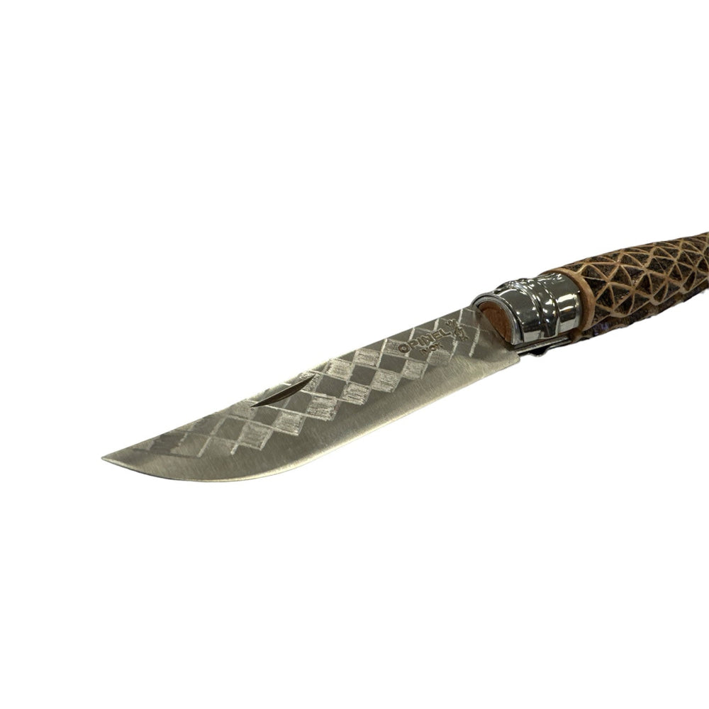 Coltello - Opinel N.8 Inox Intagliato/Pirografato A Mano
