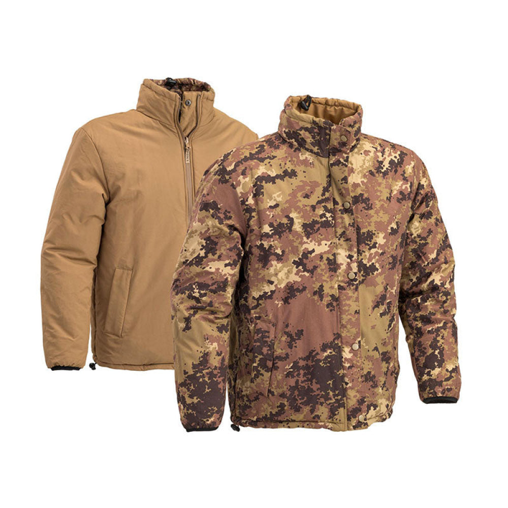 Defcon 5 - Giacca Reversibile Vegetato Italiano/Tan Con Compression Bag Xs