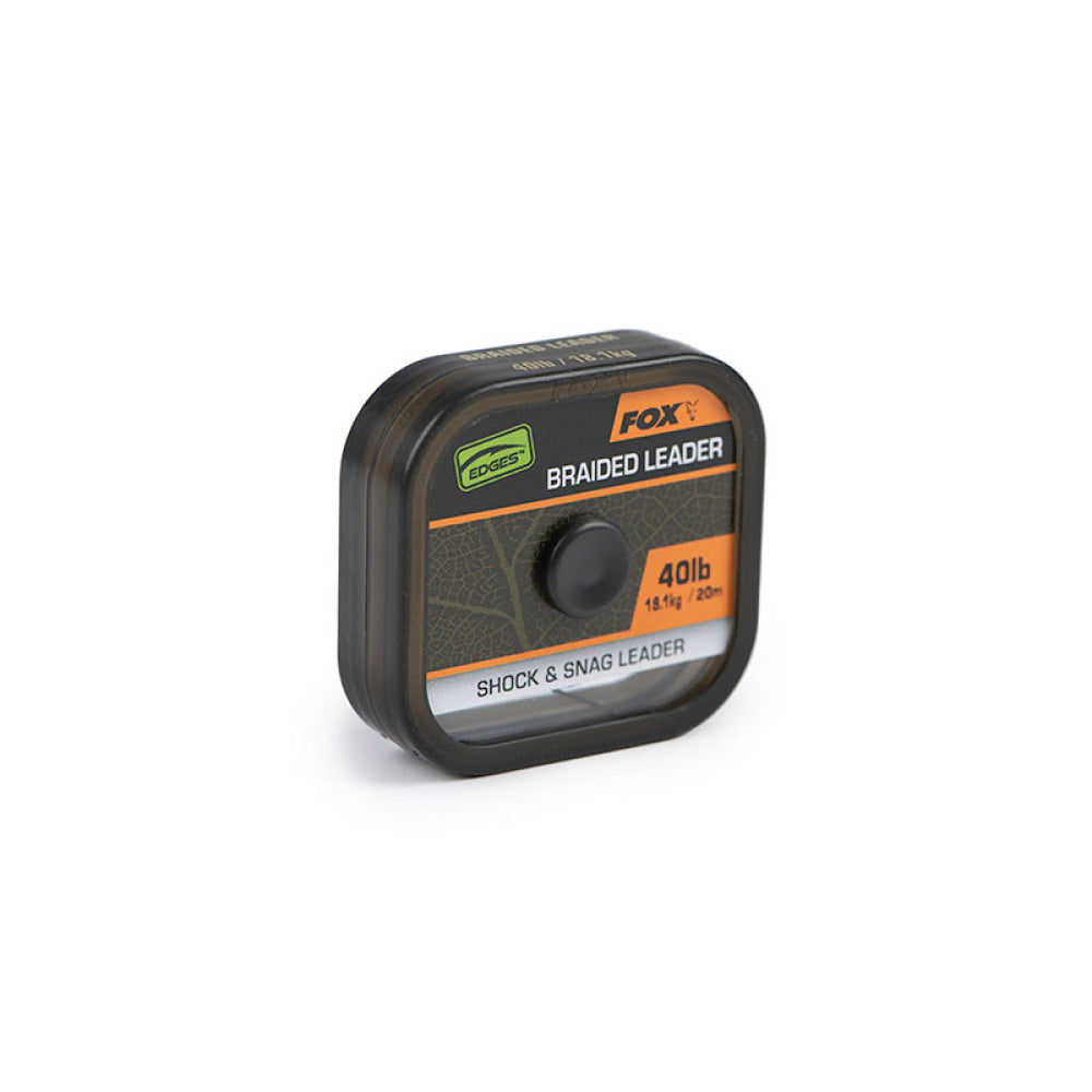 Fox - Edges™ Braided Leader Shock & Snag Naturals 40Lb 18.1Kg/20M