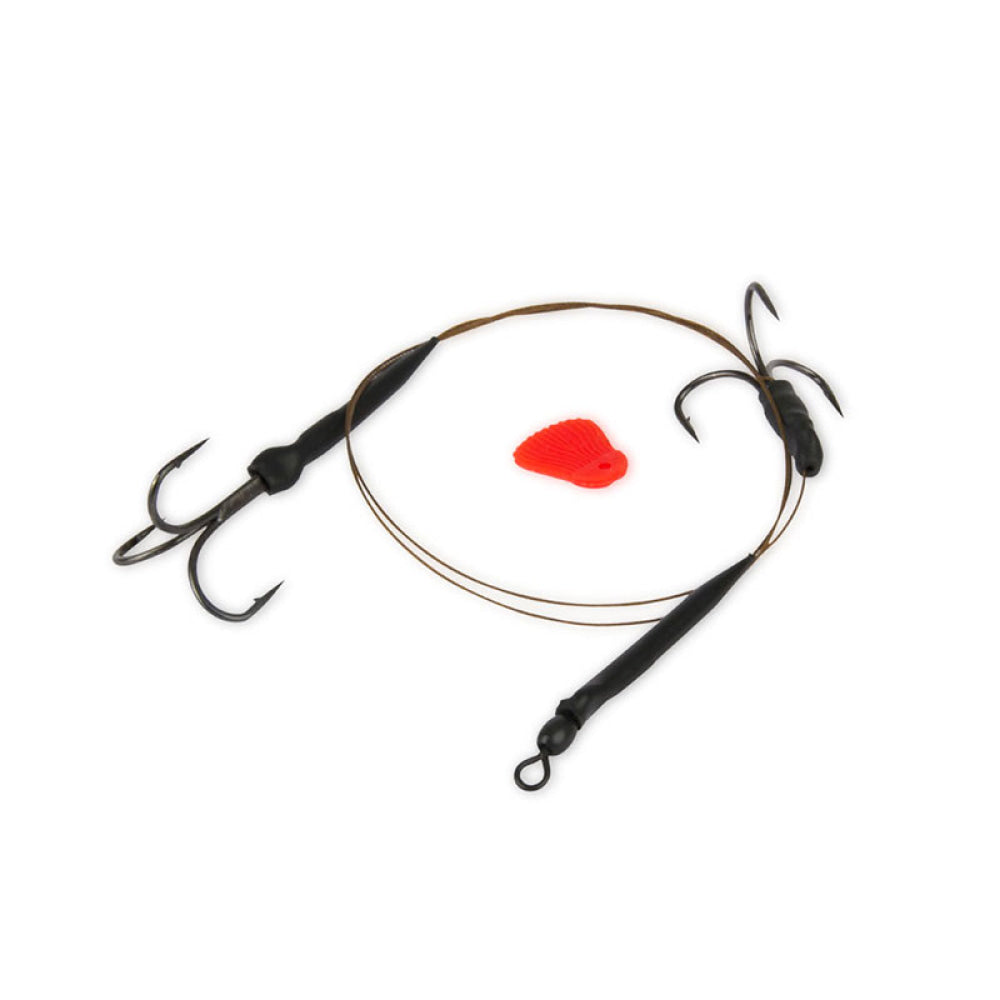 Fox Rage - Predator 49 Strand Twin Treble Trace Barbed Size 6 18Kg 40Lb 50Cm