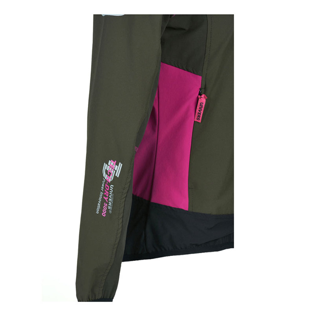 Giacca - Donna Univers Cardigan Outdoor Courmayeur Verde/Fucsia