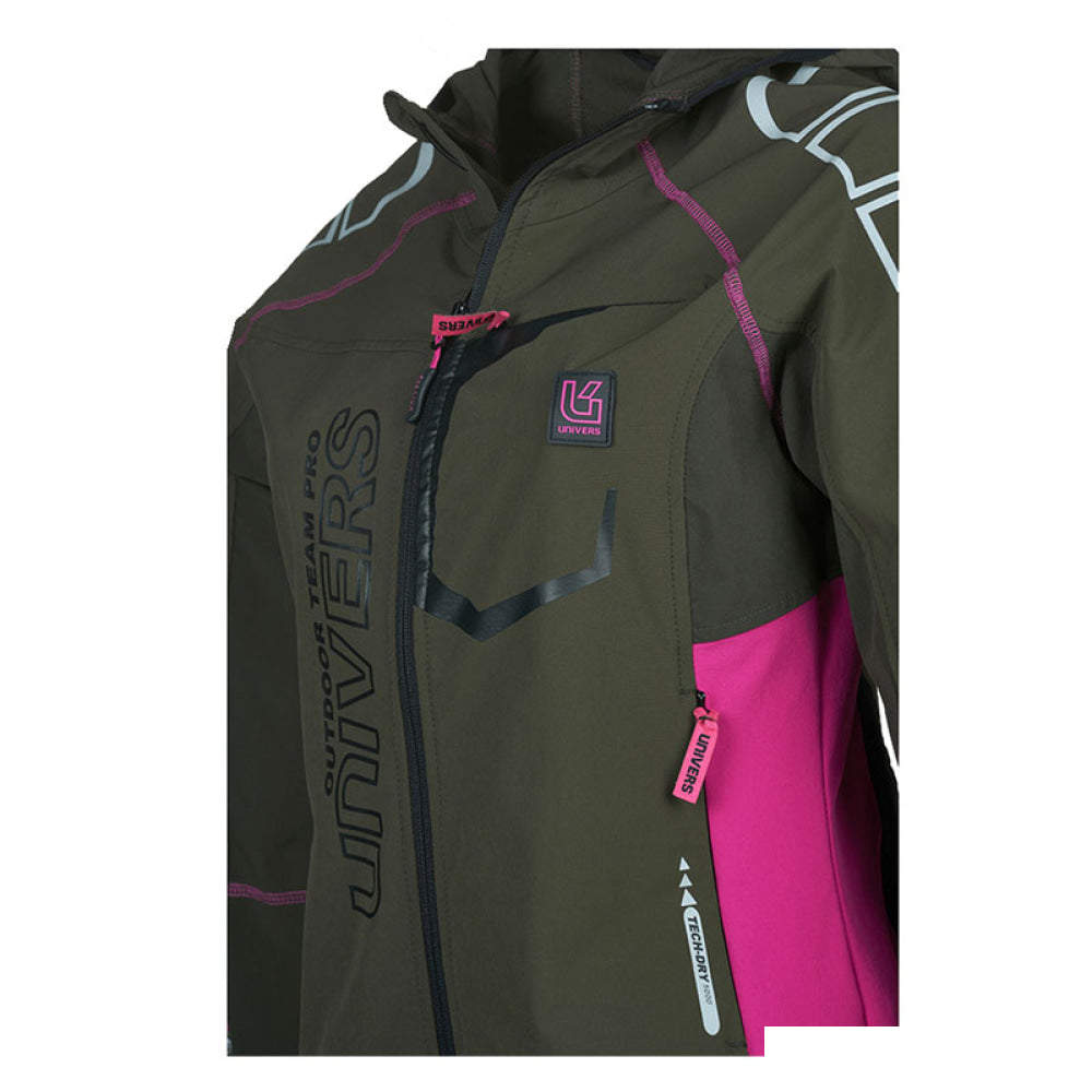 Giacca - Donna Univers Cardigan Outdoor Courmayeur Verde/Fucsia