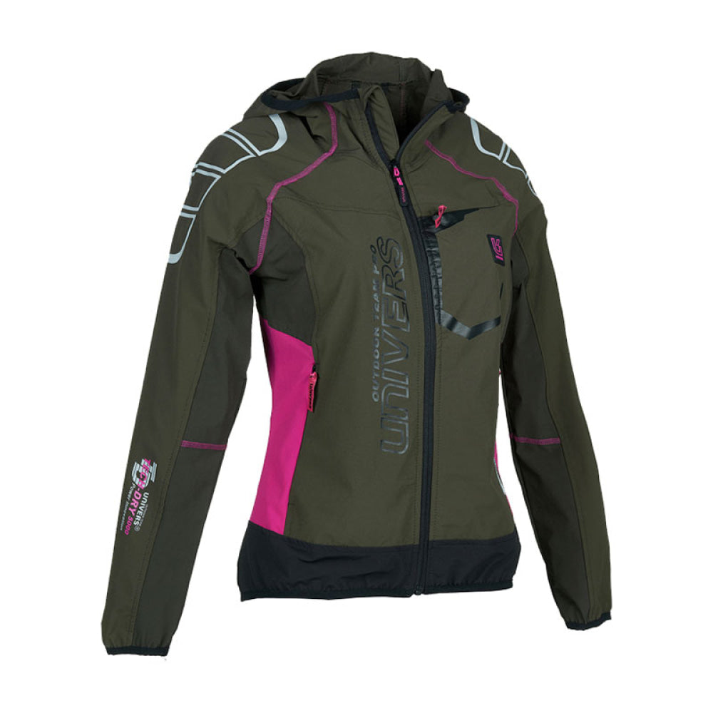 Giacca - Donna Univers Cardigan Outdoor Courmayeur Verde/Fucsia