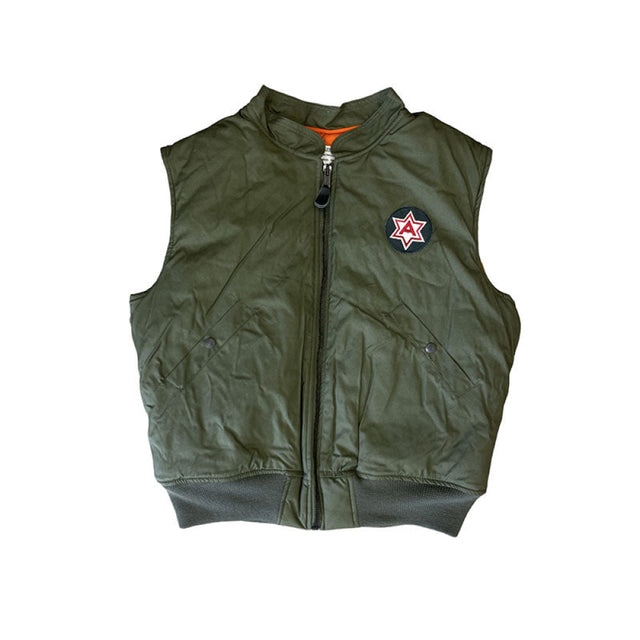 Gilet Trapuntato Da Volo (Verde Oliva)