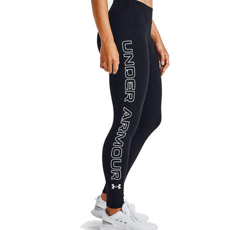 Leggings - Under Armour Donna Favorite Wordmark Black / White 001