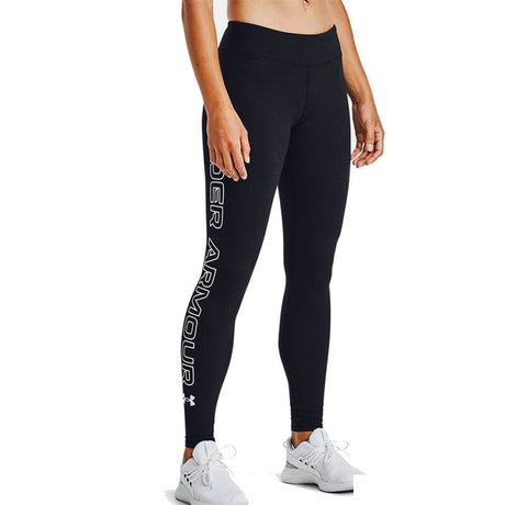 Leggings - Under Armour Donna Favorite Wordmark Black / White 001