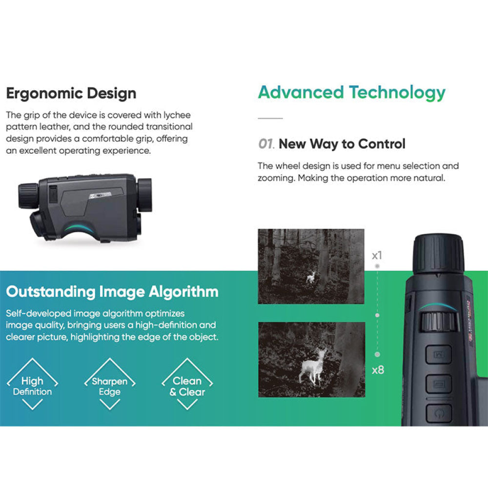 Monocolo - Hikmicro Gryphon Gh35 Monocolo Thermal Fusion 16G 1024X768 Oled Lens 35Mm