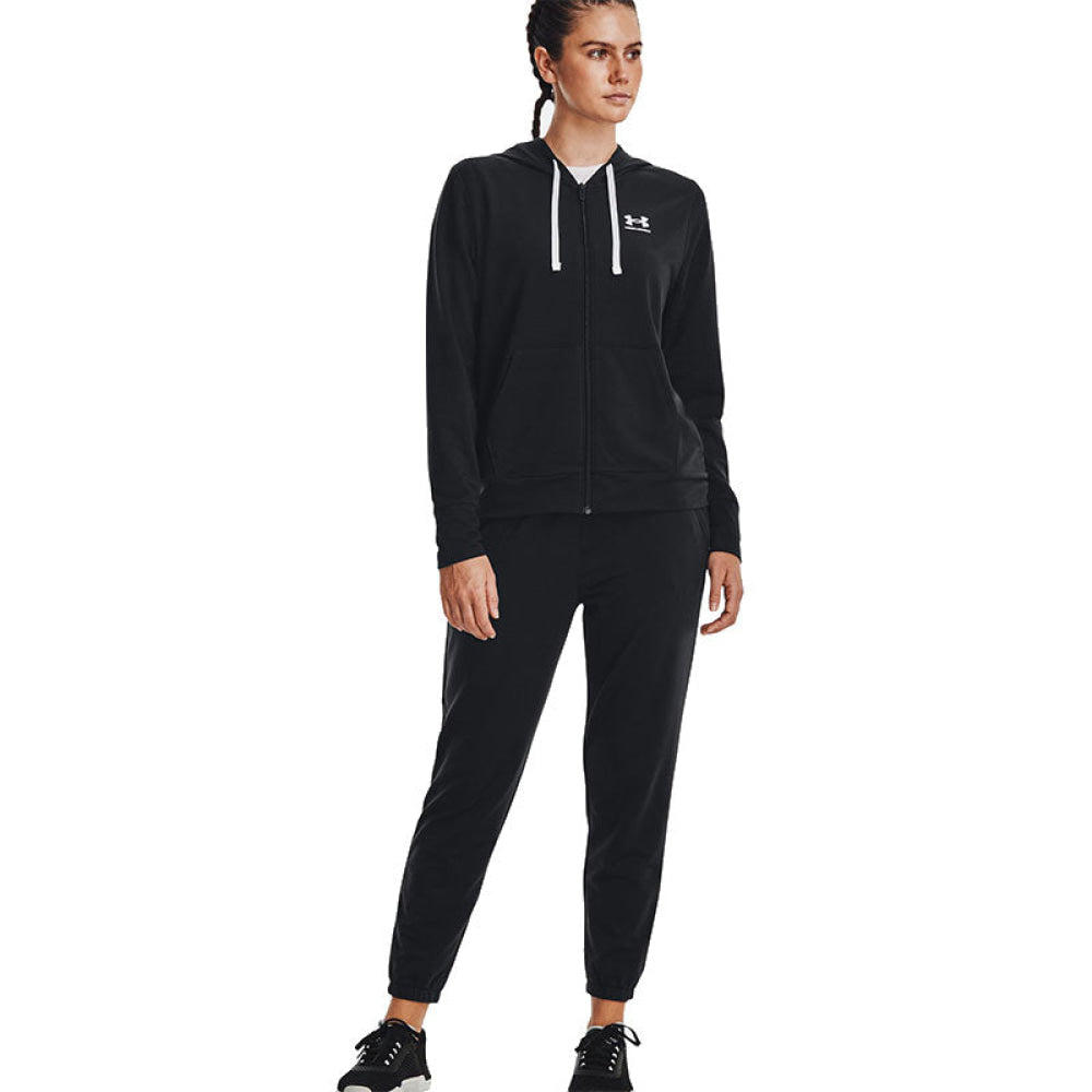 Pantalone - Under Armour Donna Jogger Rival Terry Black / White 001