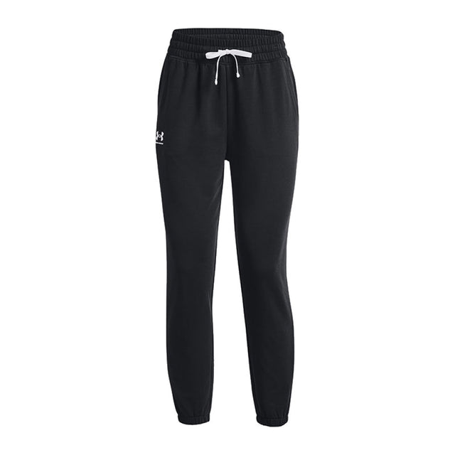 Pantalone - Under Armour Donna Jogger Rival Terry Black / White 001 L