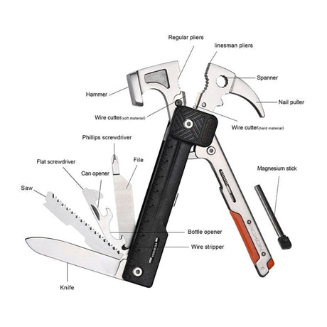 Pinza/Coltello - Roxon Hammer Tool Rhino H1 17 In One