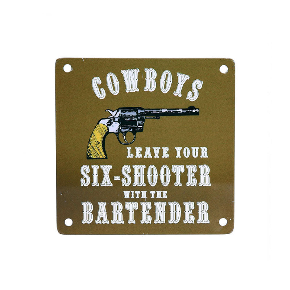 Placca In Metallo Magnetico Cowboy
