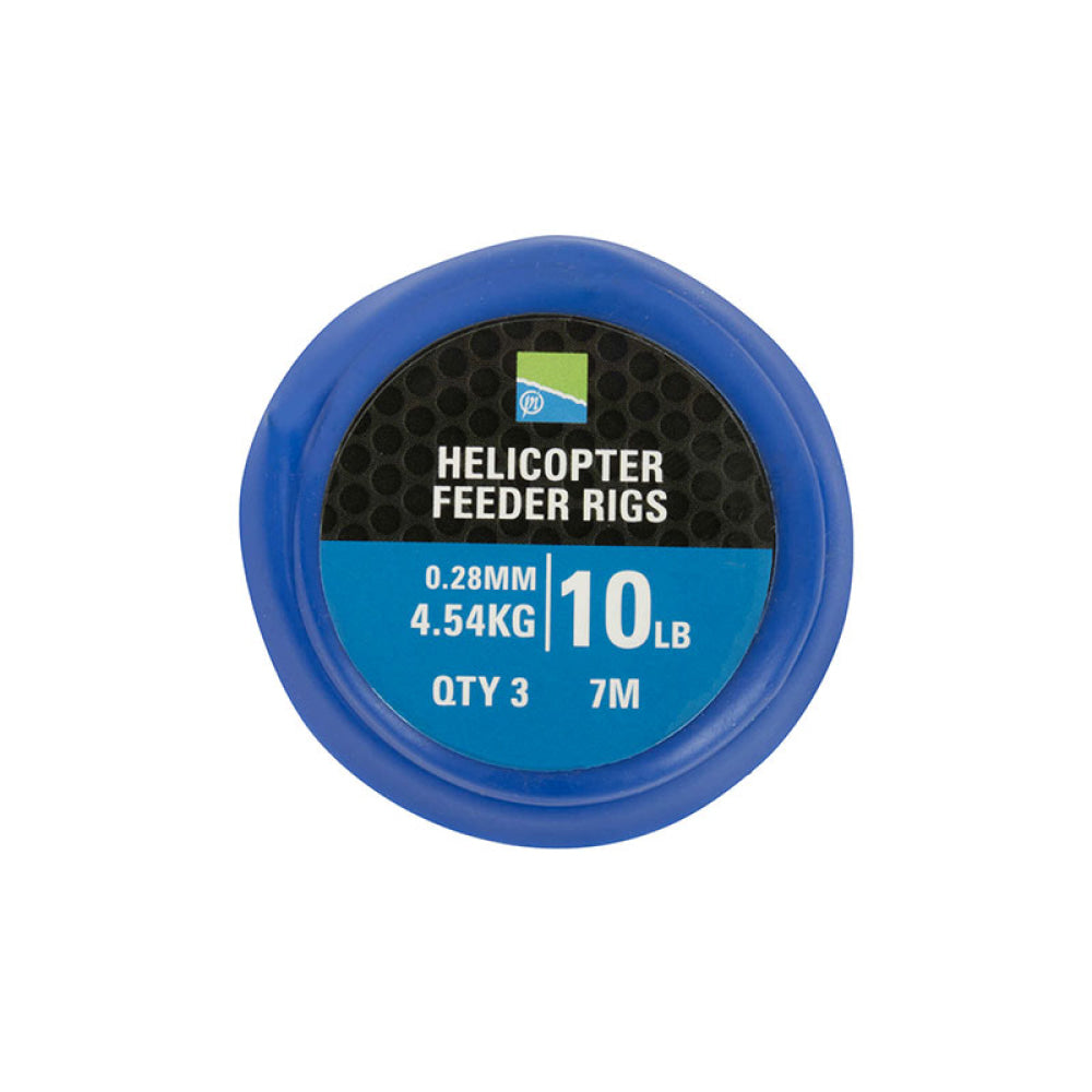 Preston - Terminali Pronti Helicopter Feeder Rigs 0.28Mm 4.54Kg 10Lb 7M (Qty 3)