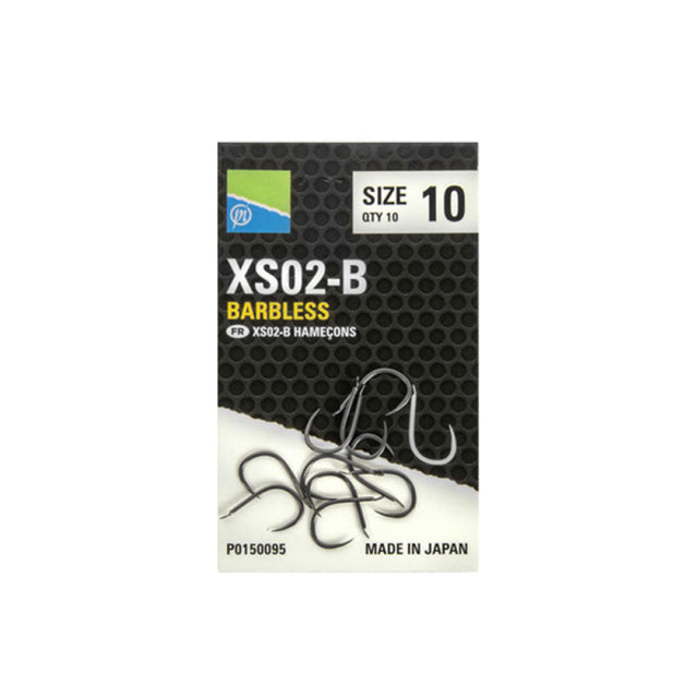 Preston - Xs02-B Barbless (Qty 10) Size 14