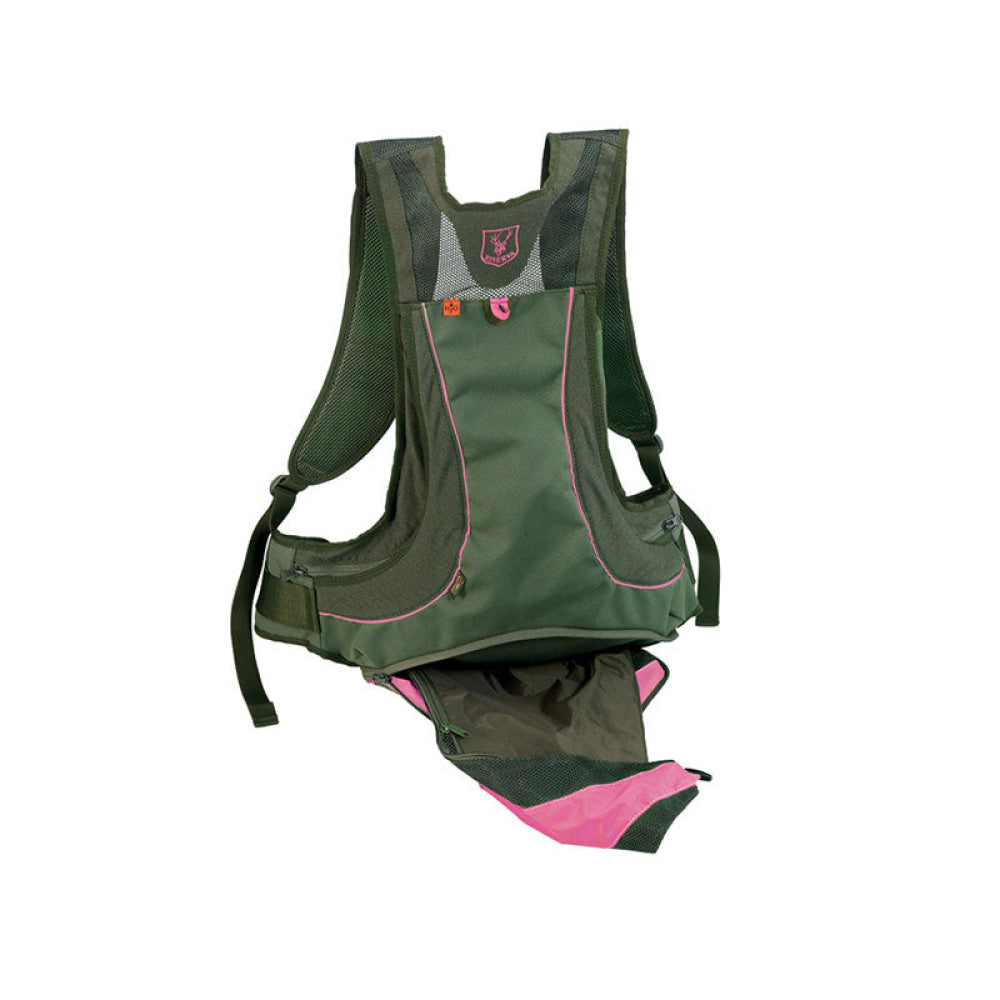Riserva - Gilet Caccia Verde Profili Magenta Tg. Unica