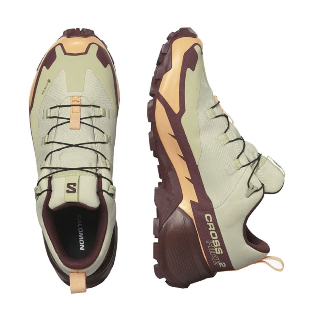 Salomon - Donna Cross Hike 2 Gtx Alfalfa / Cantaloupe Bitter Chocolate