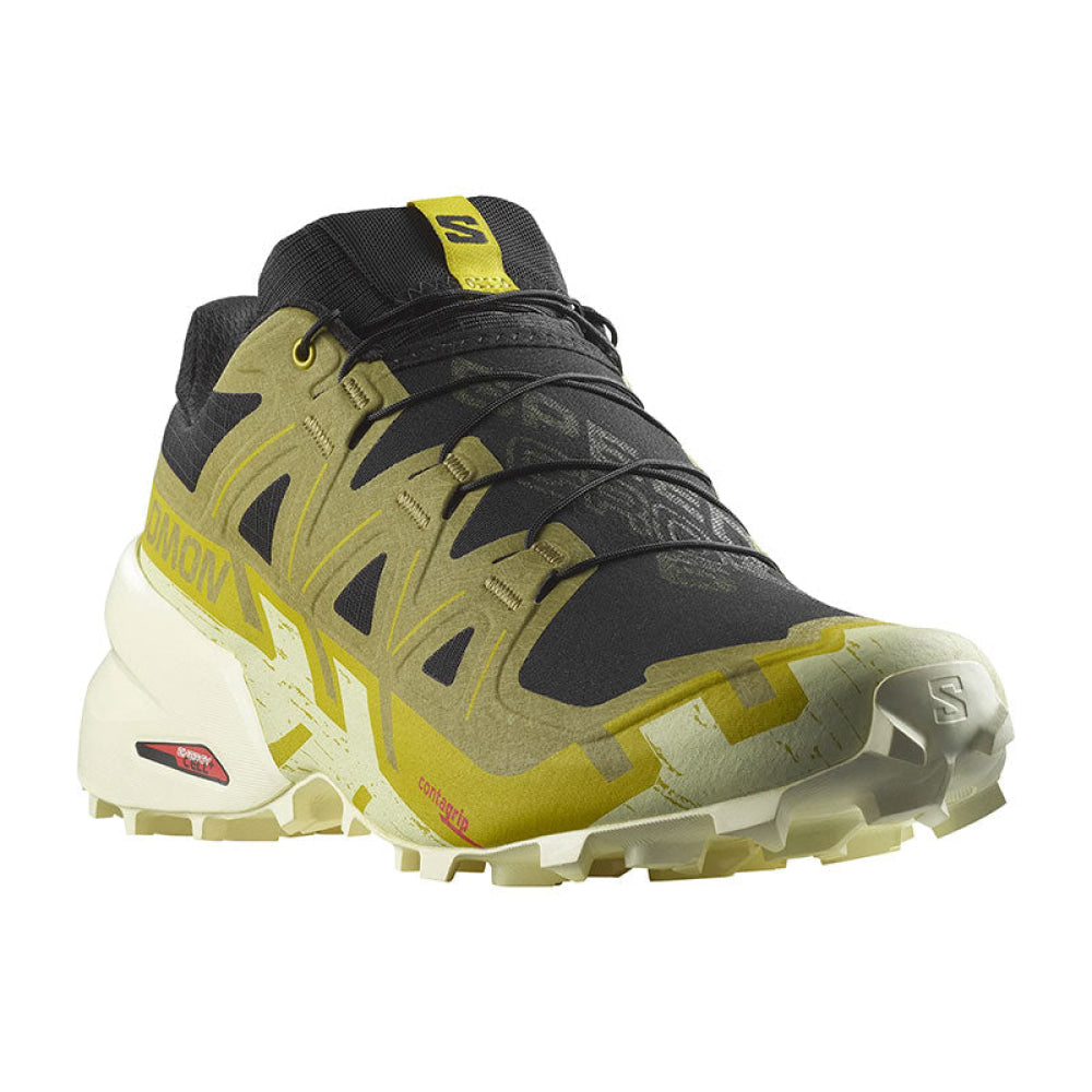 Salomon - Uomo Speedcross 6 Black / Cress Green Transparent Yellow
