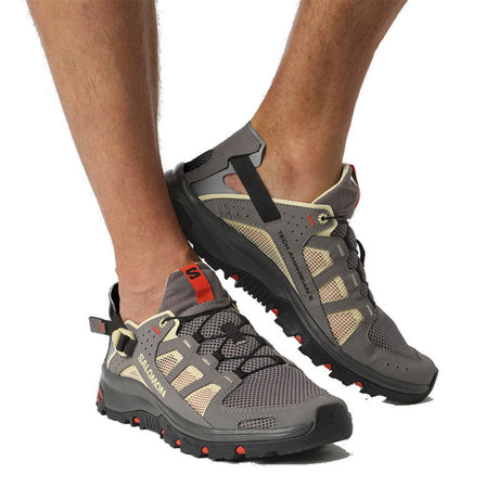 Salomon - Uomo Techamphibian 5 Pewter / Moth Fiery Red